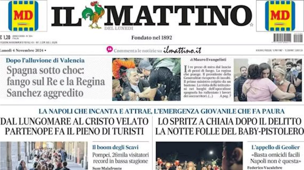 Conte crolla al Maradona, Il Mattino titola: 'Il grande cuore di Napoli: 'Adesso rialzatevi''