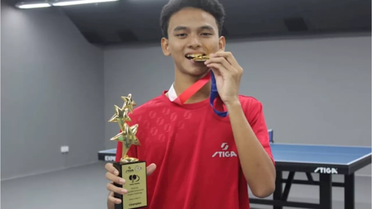 Atlet Tenis Meja Indonesia Naufal Junindra dari Onic Sports Juara Turnamen ASEAN U-17 2024