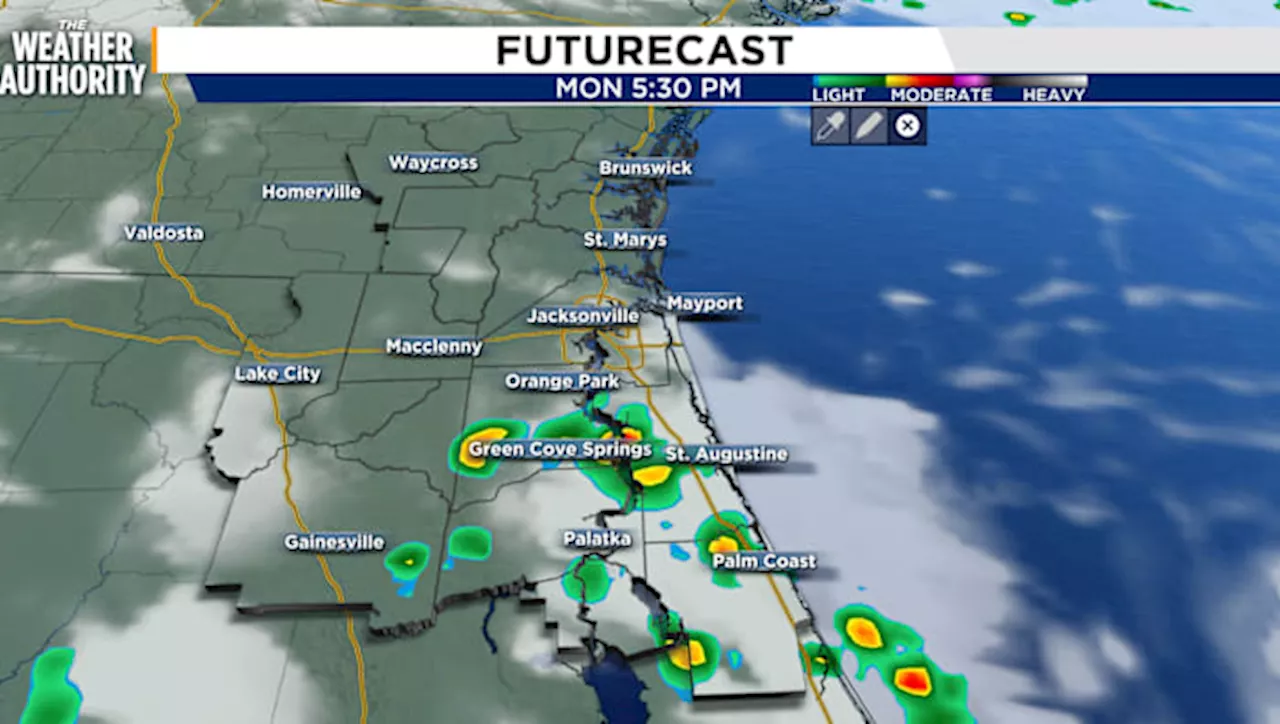 Jacksonville’s Monday Mix: spotty showers, warmth, and hurricane potential