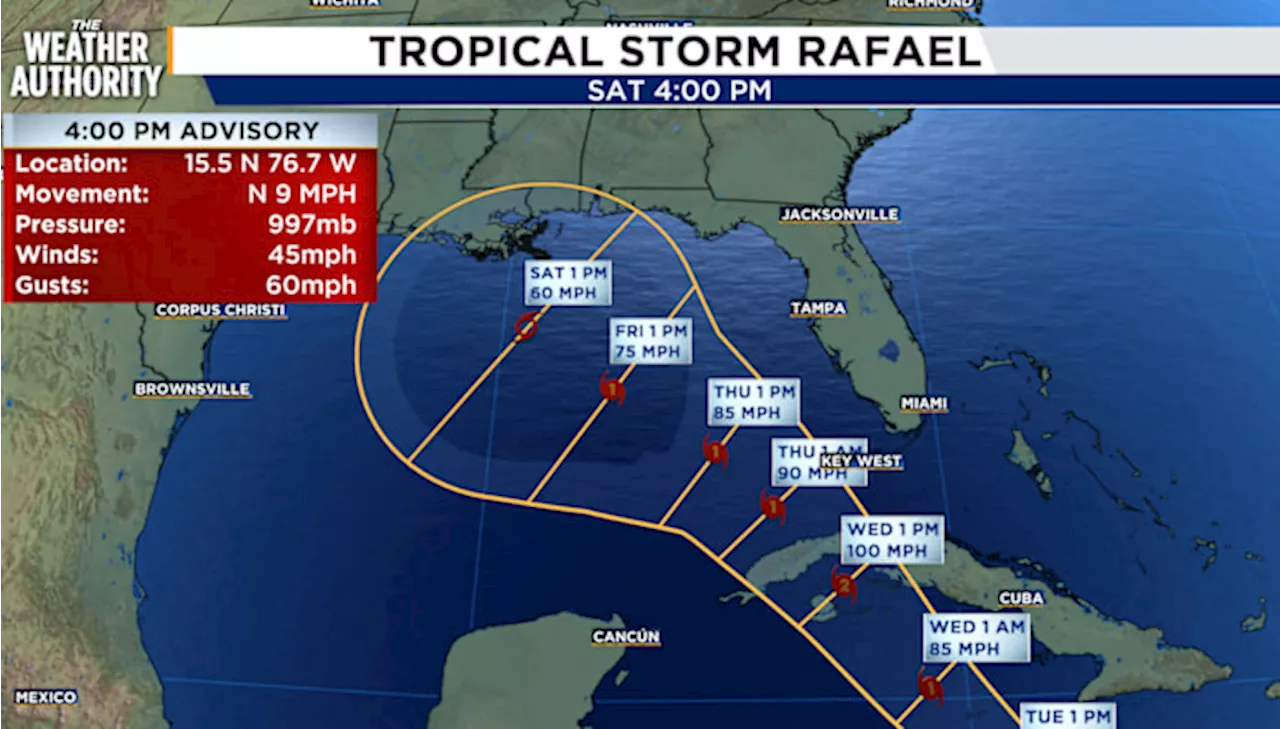 Tropical Storm Rafael, Strengthening Expected