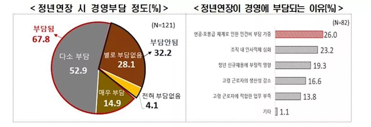 기업 10곳 중 7곳 '연공·호봉급제로 정년 연장 시 비용부담'