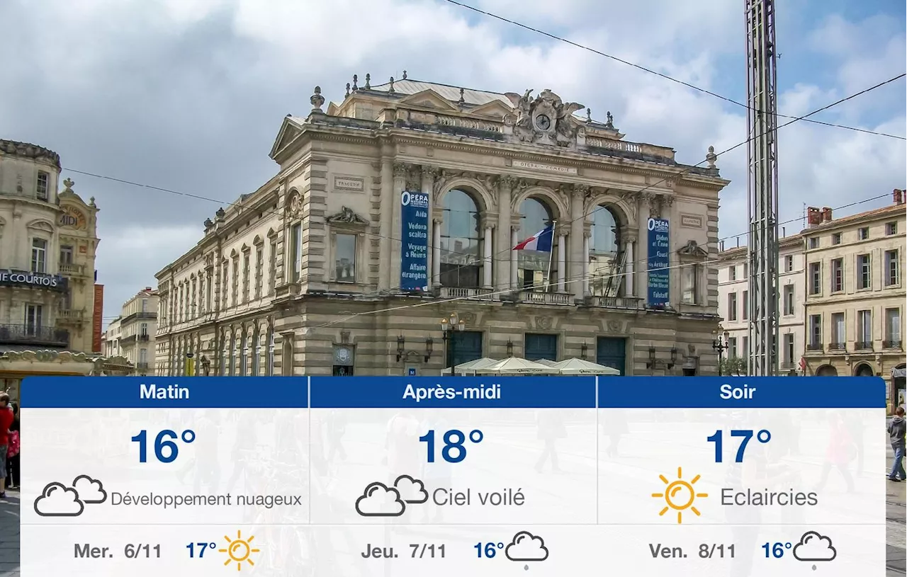 Météo Montpellier: prévisions du mardi 5 novembre 2024