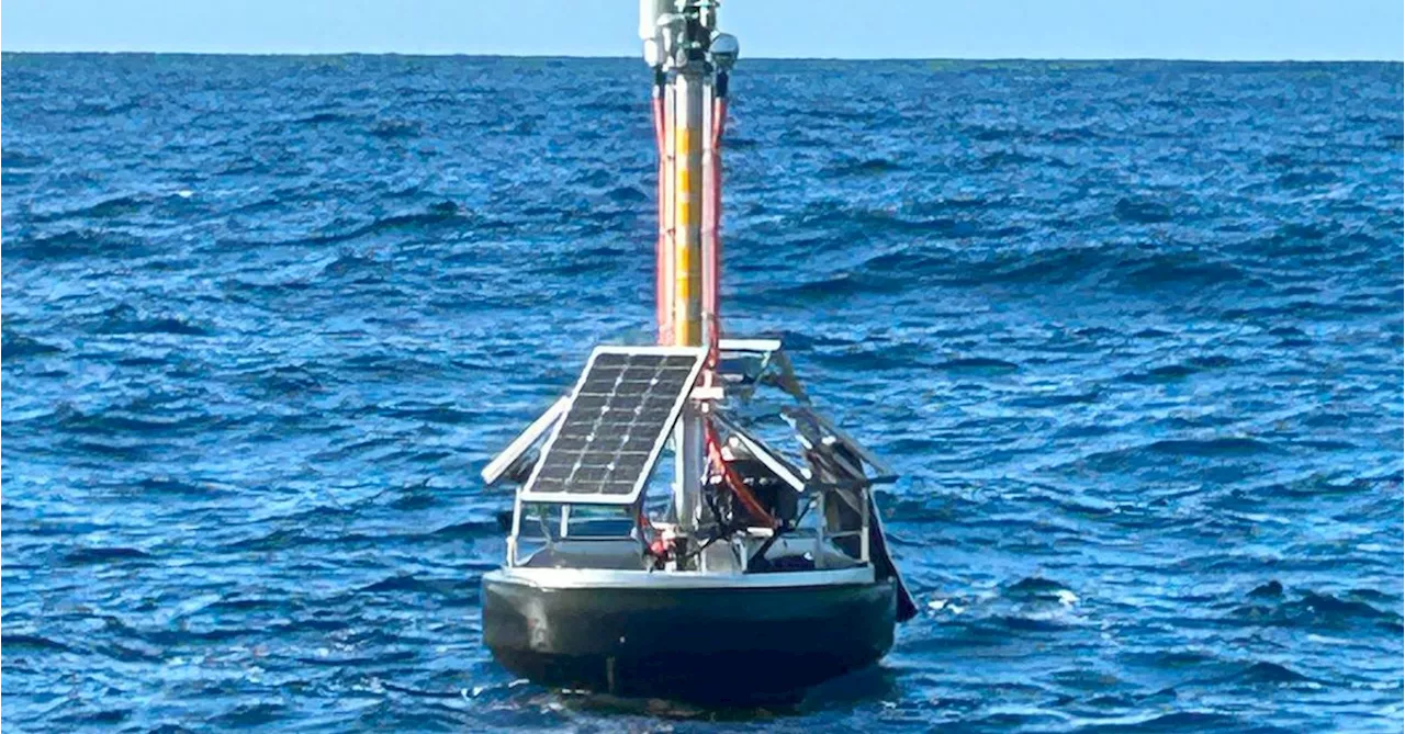 Giant 15-metre buoy floating off Western Australia communicating with NASA satellite