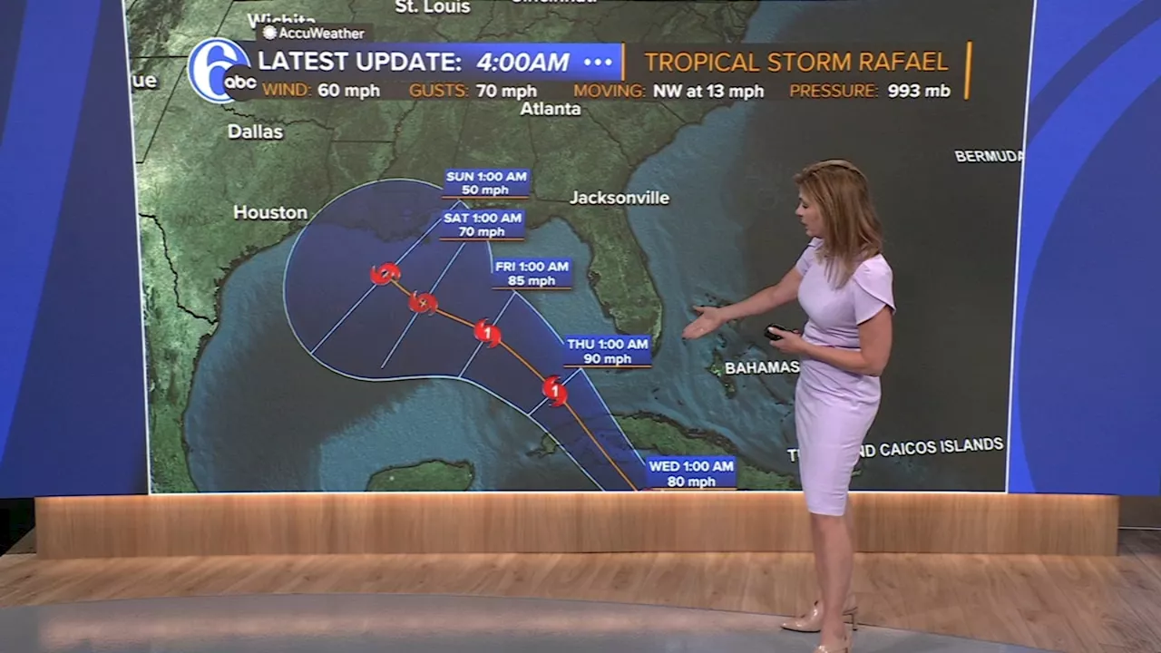 Tropical Storm Rafael forms in the Caribbean and could hit Cuba as a hurricane