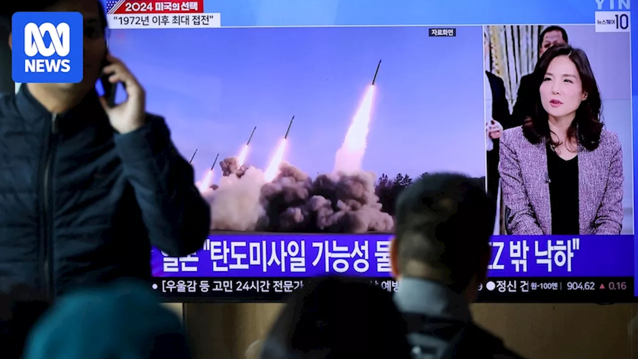 North Korea fires multiple short-range missiles in protest at US, Japan and South Korea military drills