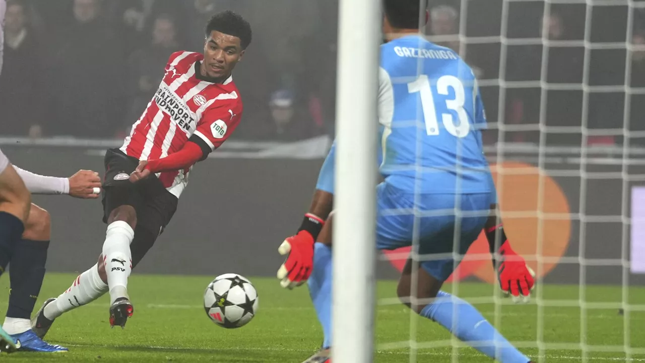 US midfielder Malik Tillman scores in PSV Eindhoven's 4-0 win over Girona in Champions League