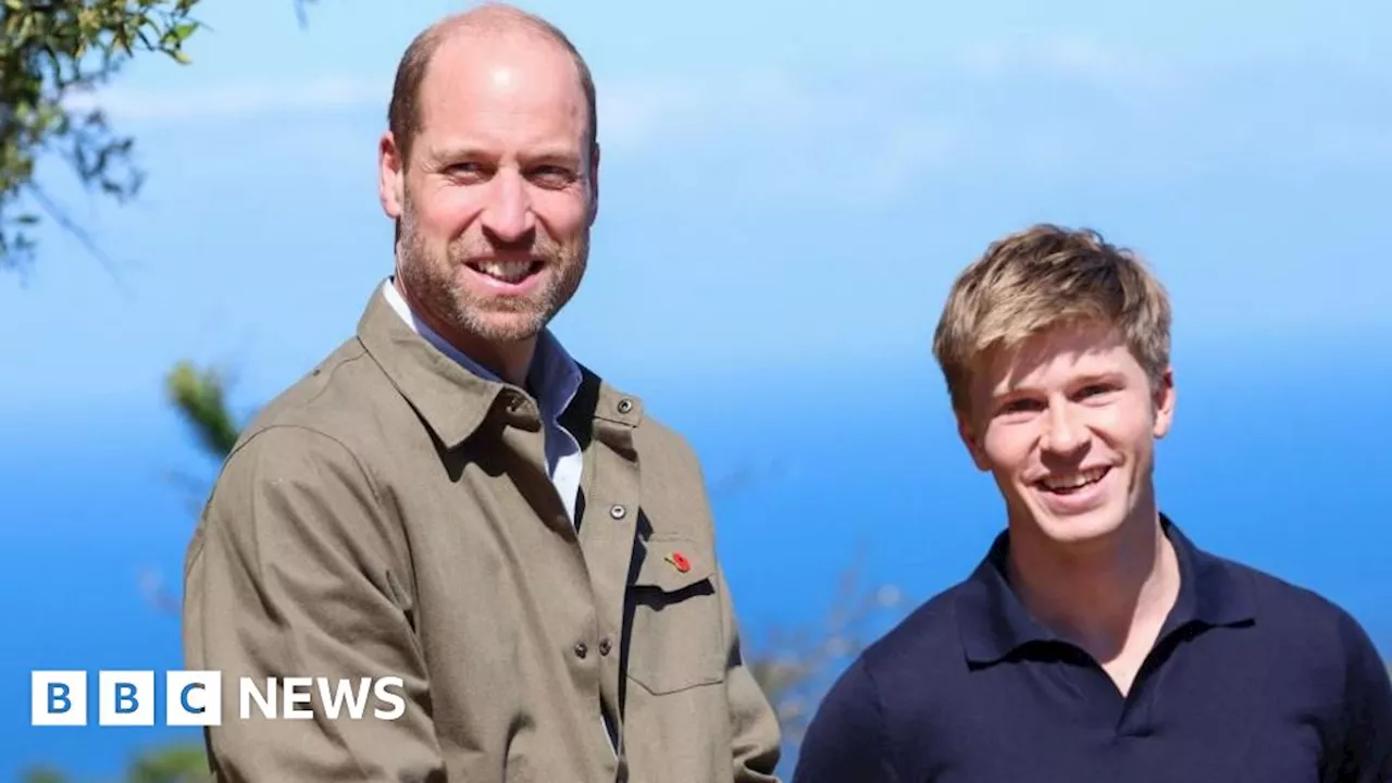 Prince William visits Cape Town with Steve Irwin's son Robert