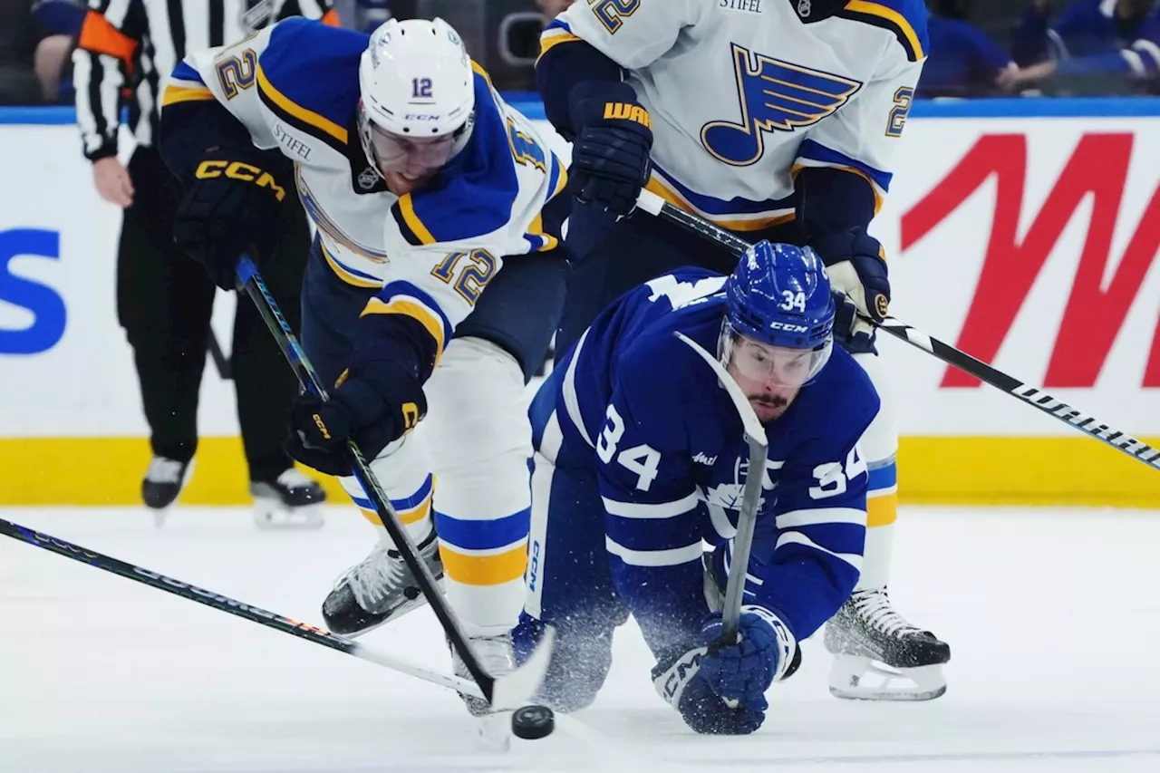 Maple Leafs captain Auston Matthews out day-to-day with upper-body injury