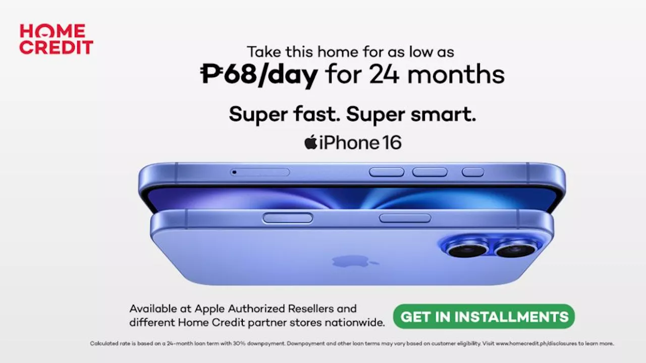 iPhoneForEveryONE: Own the latest iPhone 16 today for as low as PHP68 per day for 24 months with Home Credit