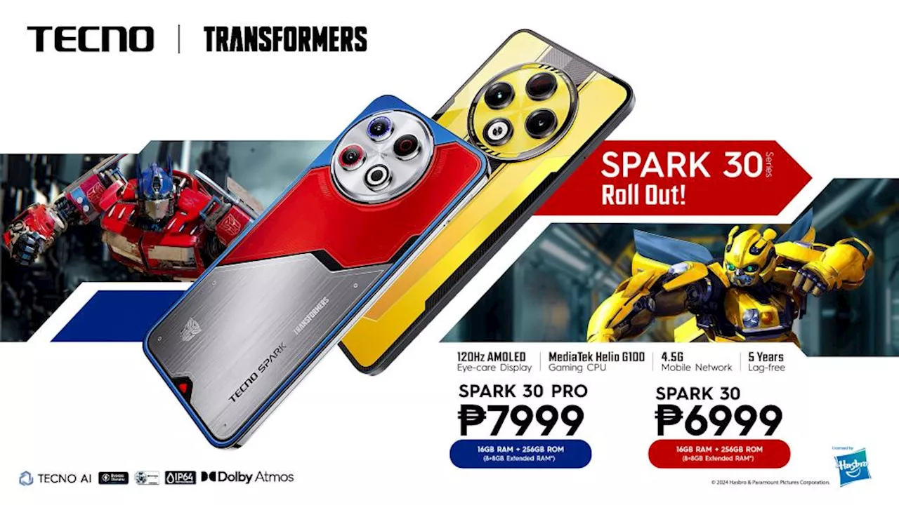 TECNO SPARK 30 Series launches TRANSFORMERS Edition for as low as P5,599