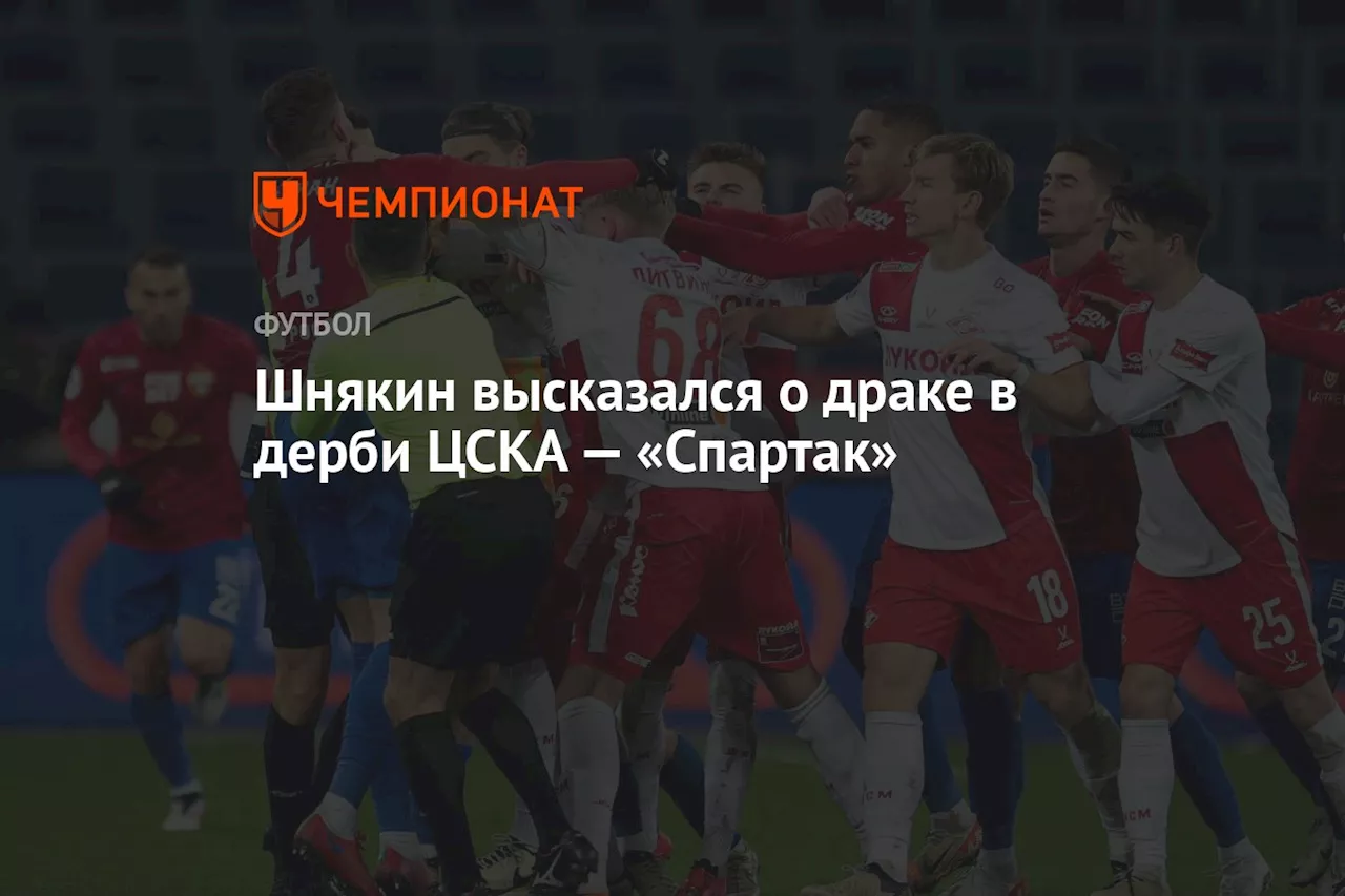 Шнякин высказался о драке в дерби ЦСКА — «Спартак»