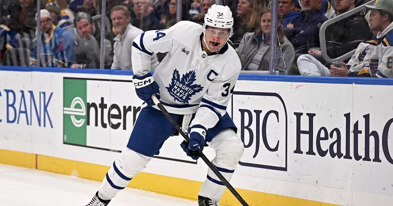 Maple Leafs captain Auston Matthews out day-to-day with upper-body injury