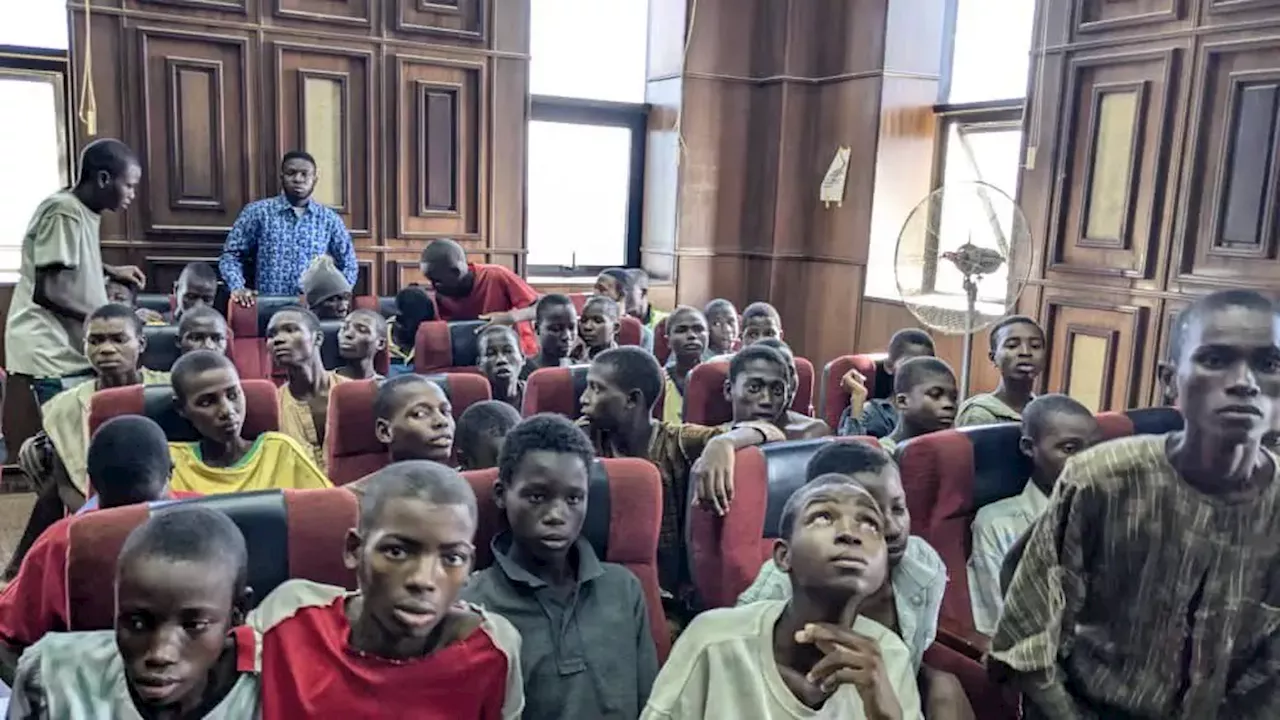 BREAKING: End Bad Governance: Minors freed by Nigerian govt arrive Presidential villa