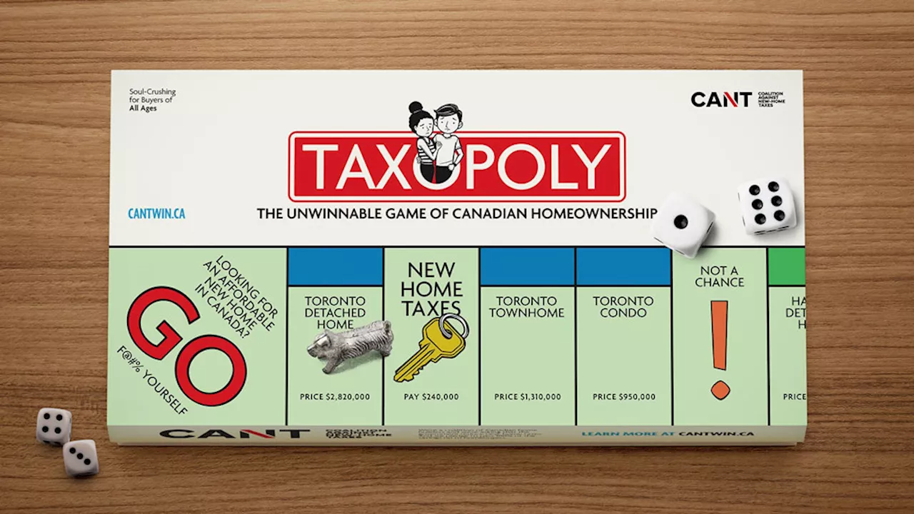 Coalition Against New Home Taxes create board game to drive home excess taxes message