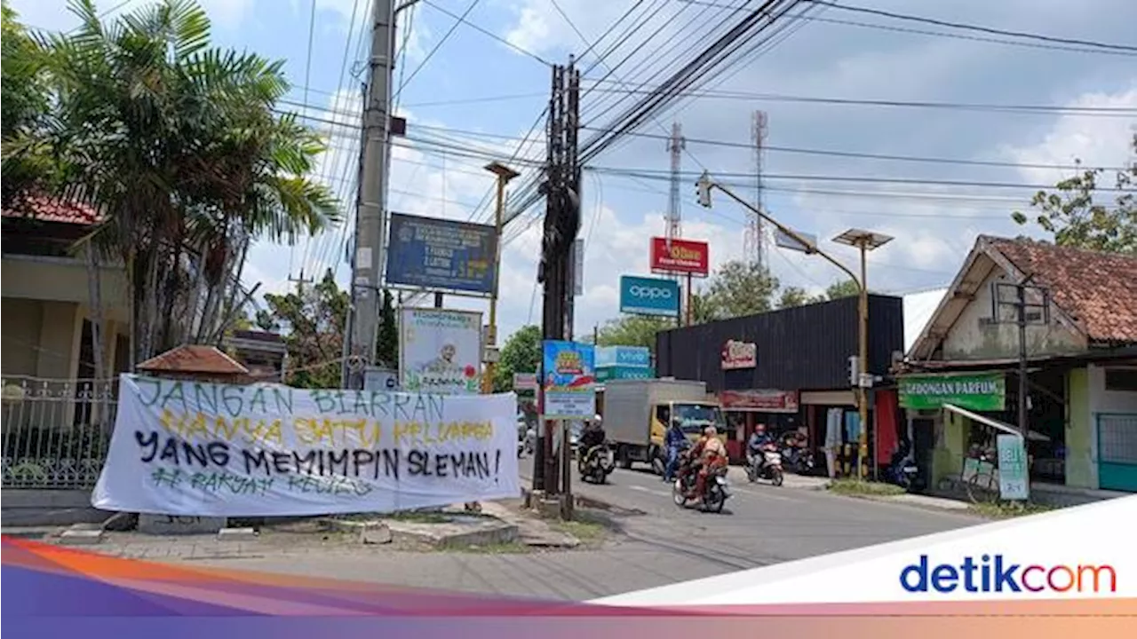 Muncul Spanduk Singgung Politik Keluarga di Pilkada Sleman, Satpol PP Copot