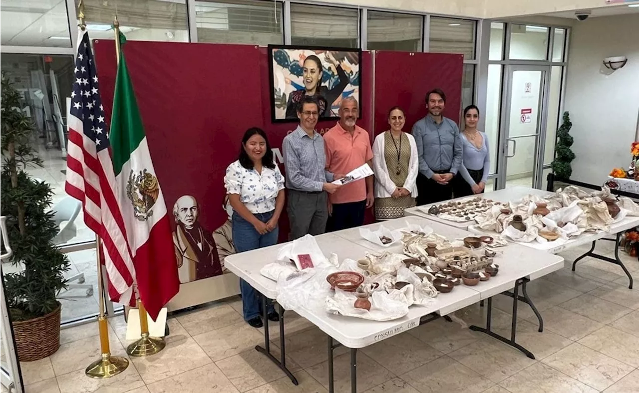 México recupera 182 piezas arqueológicas desde Florida; fueron entregadas voluntariamente