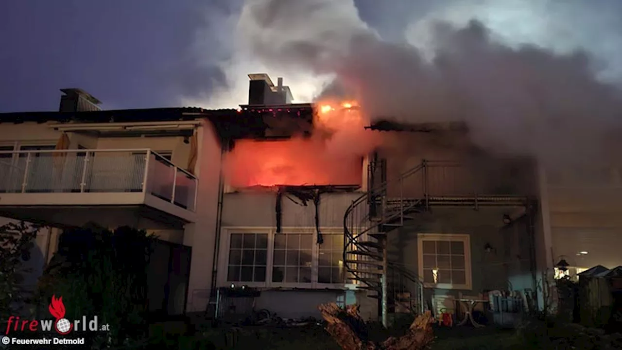 D: Wohnungsbrand mit Menschenleben in Gefahr → 6 Personen in Detmold gerettet