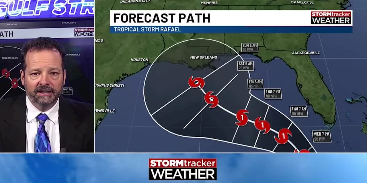 Tracking Tropical Storm Rafael in the Caribbean