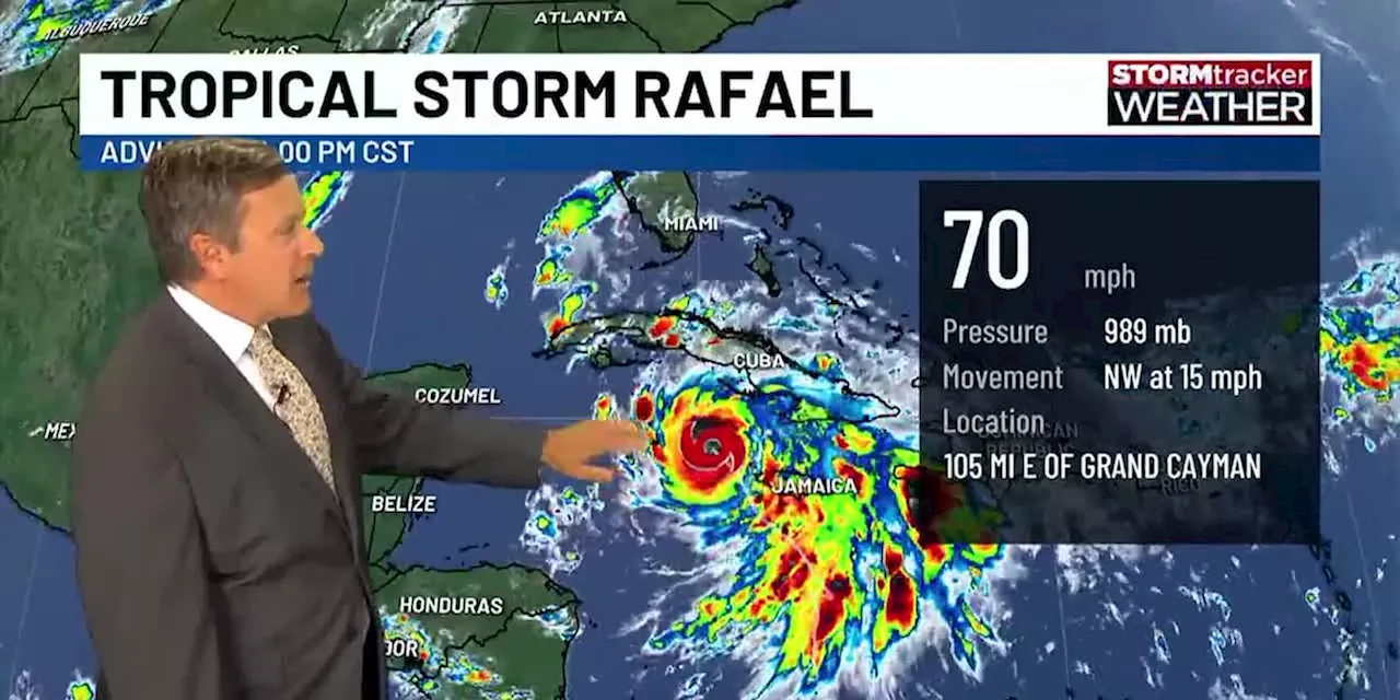 Tracking Tropical Storm Rafael in the Caribbean