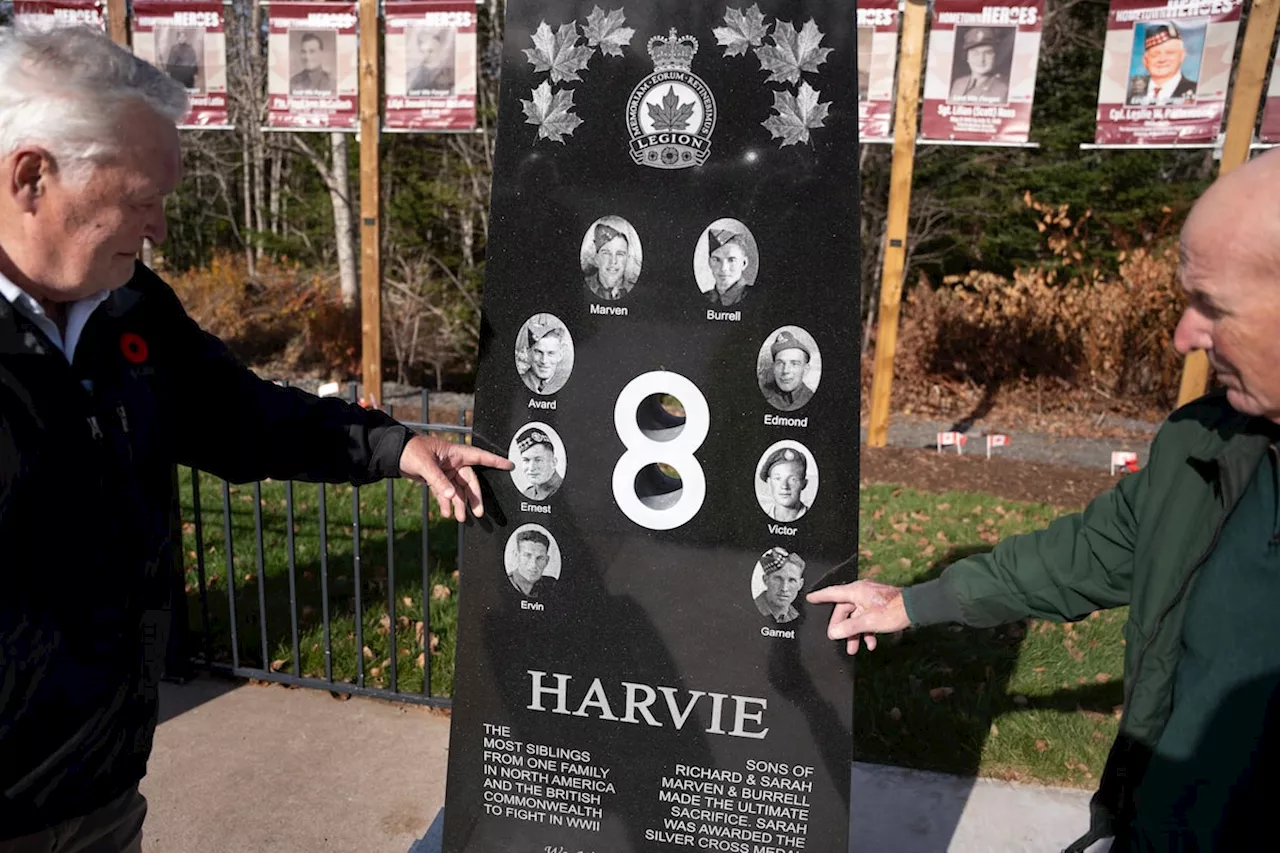 Nova Scotia monument honours eight brothers who fought in the Second World War