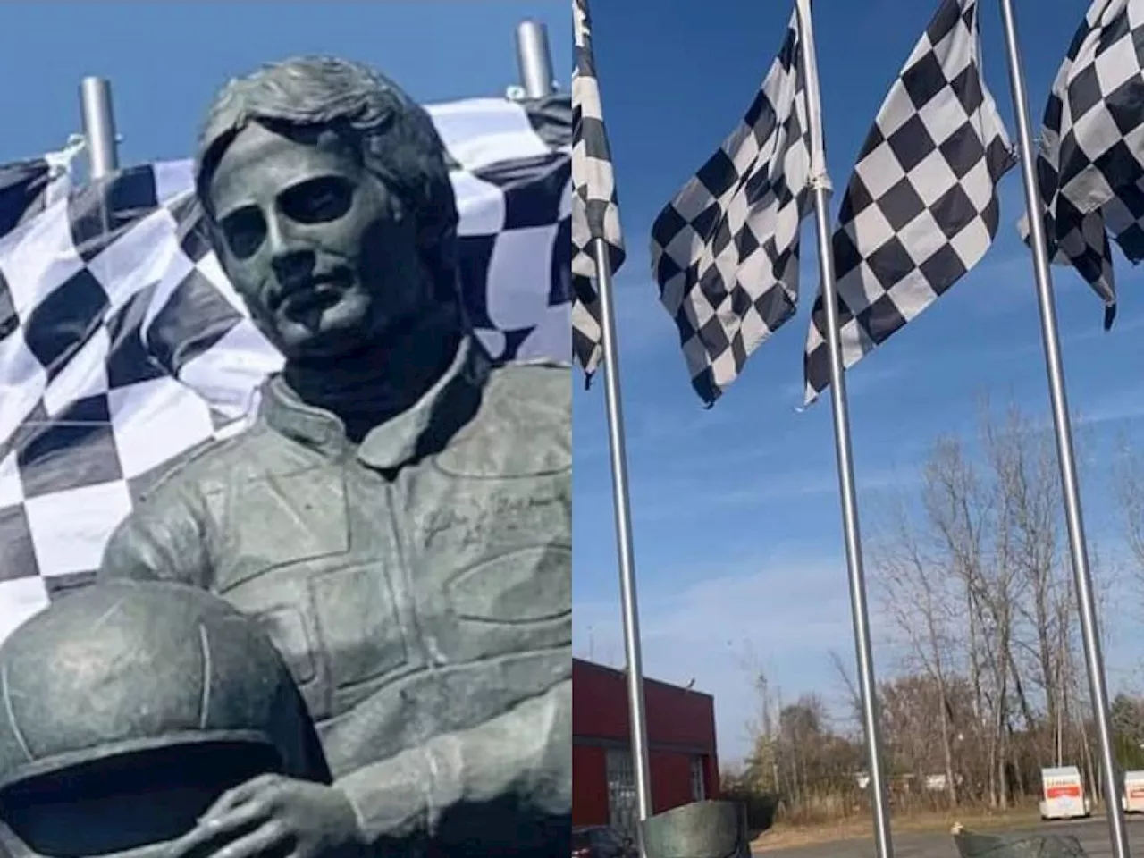 Segata all'altezza dei piedi. Così è stata rubata la statua di Gilles Villeneuve