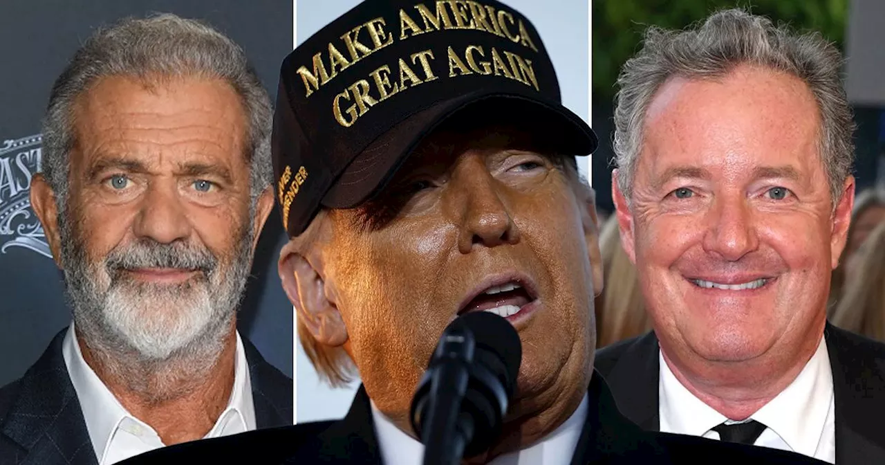 Celebrities who are supporting Donald Trump from Piers Morgan to Mel Gibson