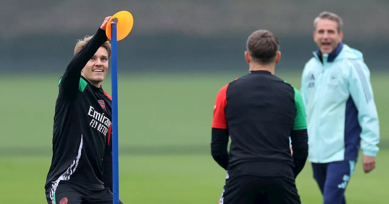 Arsenal captain Martin Ødegaard returns to full training after ankle injury