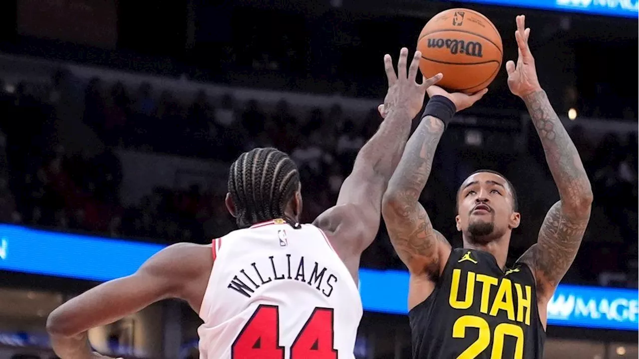 George, Collins lead the Jazz to 1st win, 135-126 over the Bulls