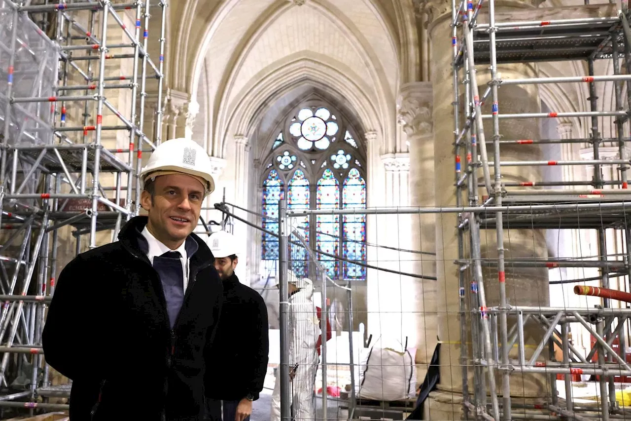 À Notre-Dame, une prise de parole inédite pour Emmanuel Macron