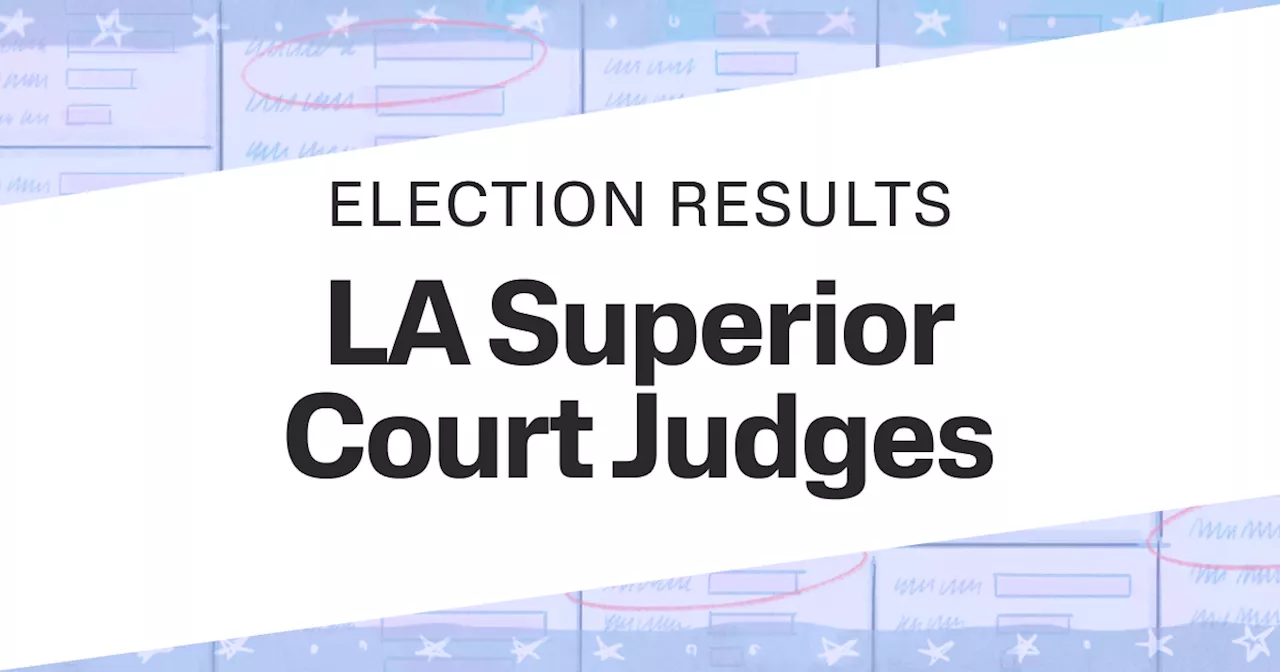 Coming soon: Live results: LA Superior Court judges