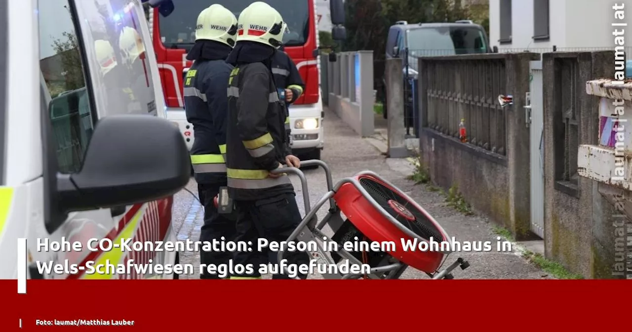 Hohe CO-Konzentration: Person in einem Wohnhaus in Wels-Schafwiesen reglos aufgefunden