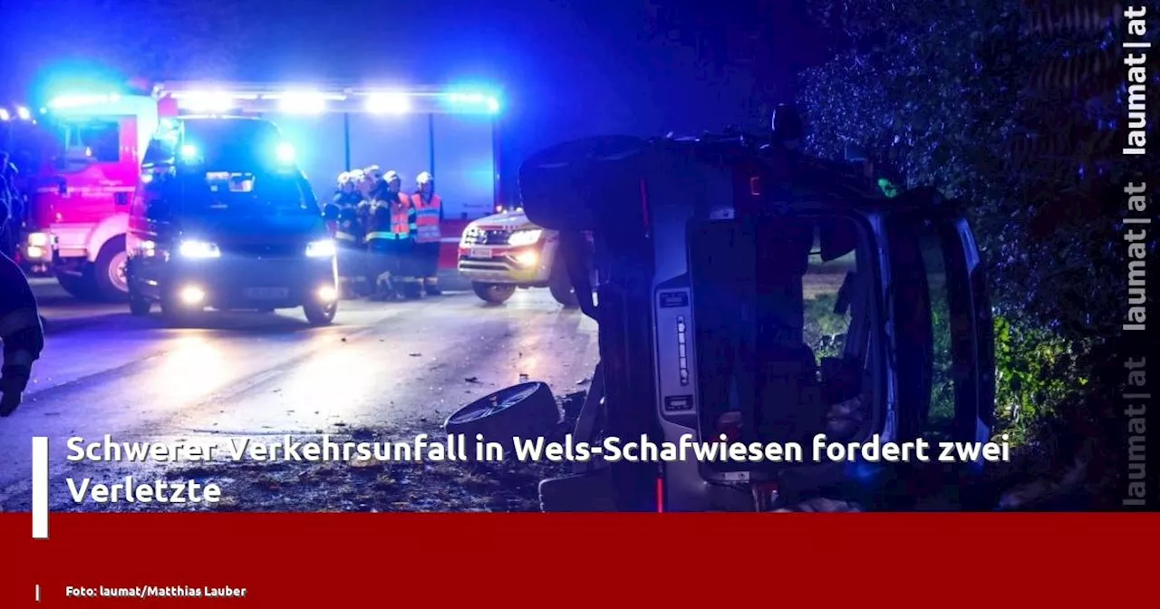 Schwerer Verkehrsunfall in Wels-Schafwiesen fordert zwei Verletzte