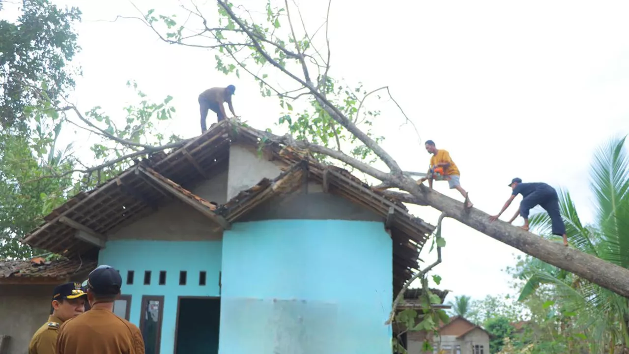 Hujan Deras dan Angin Kencang Terjang Pringsewu, Belasan Rumah Warga Rusak