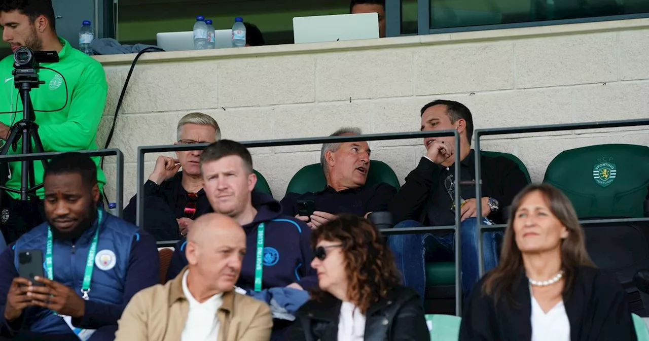 Hugo Viana and Txiki Begiristain meet before Sporting game in Man City boost