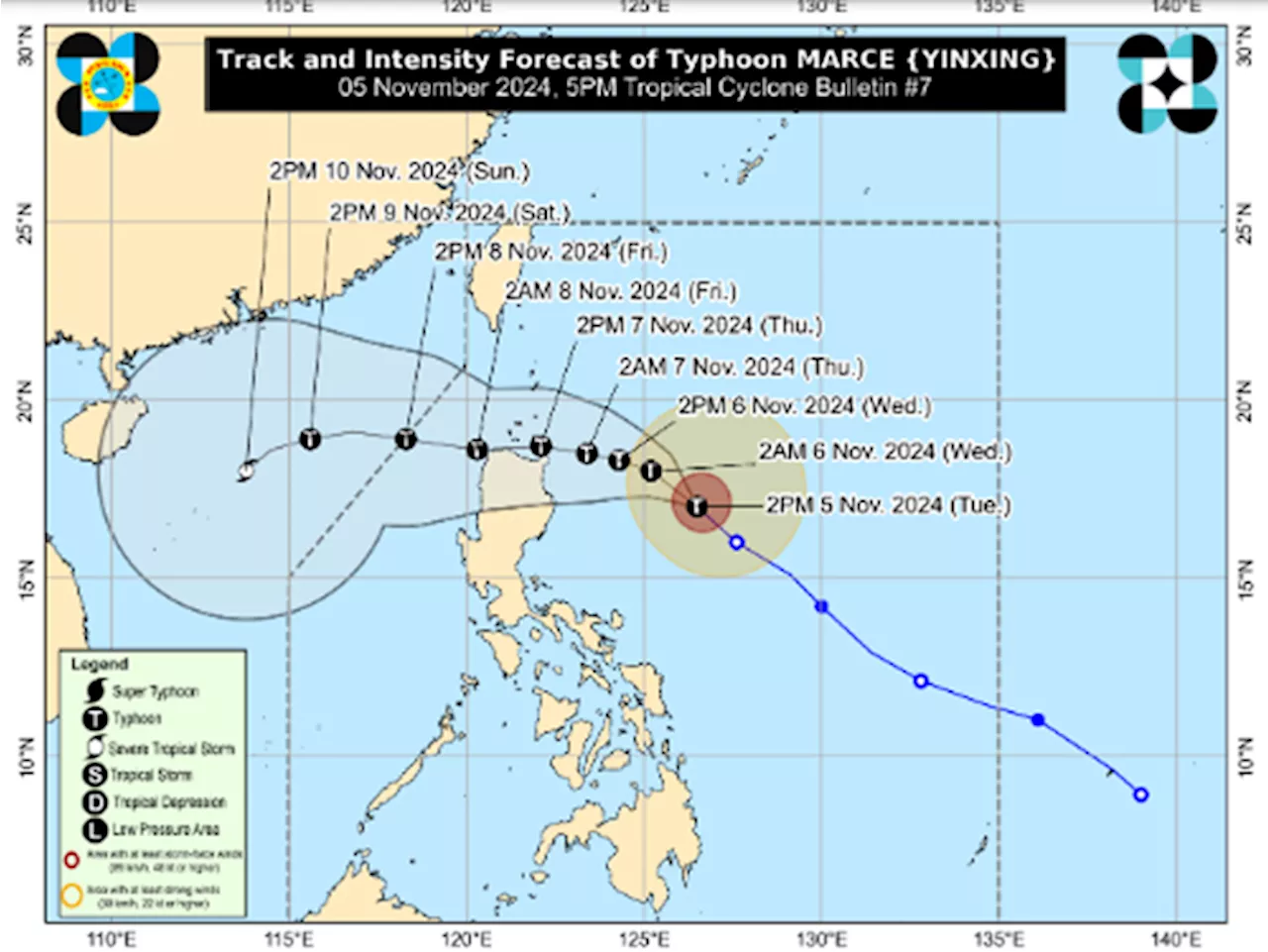 ‘Marce’ to bring heavy to intense rainfall—PAGASA