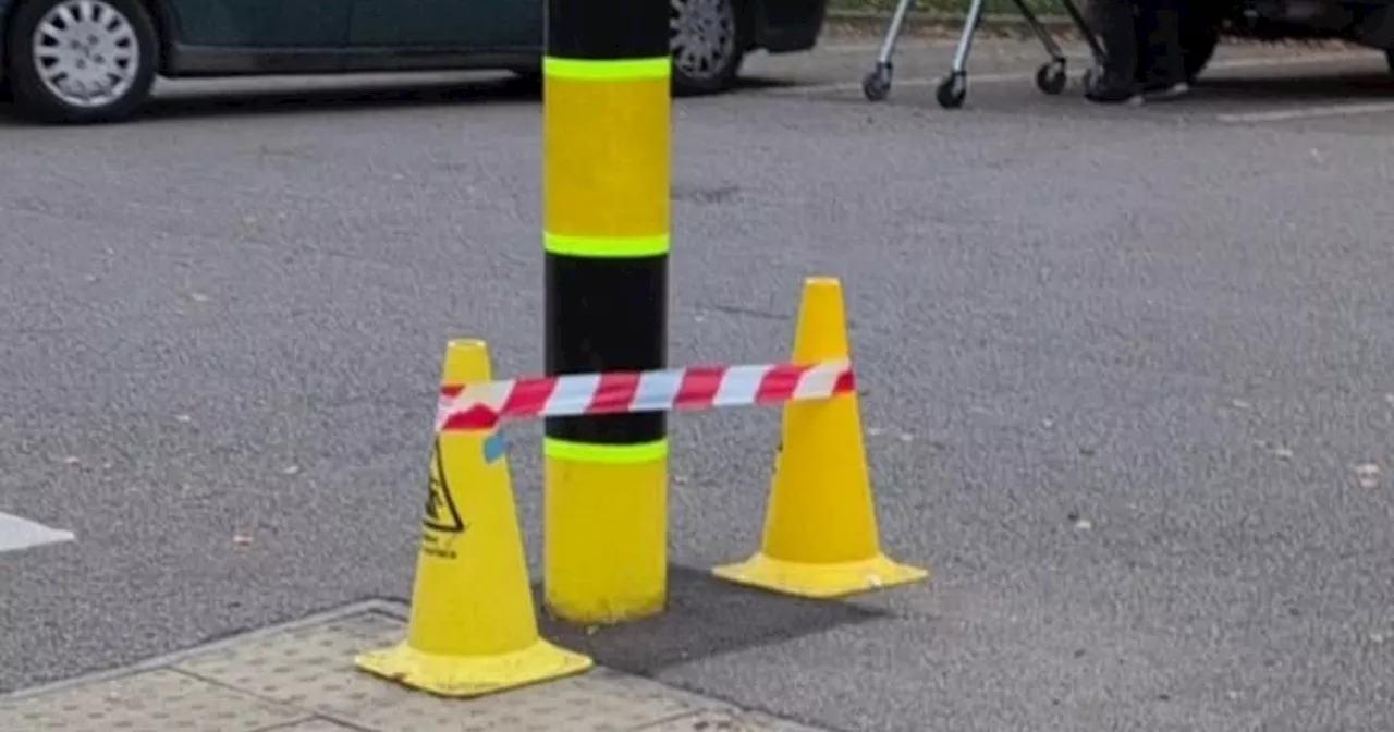 'Big, yellow' Lidl bollard painted again after more cars crash into it