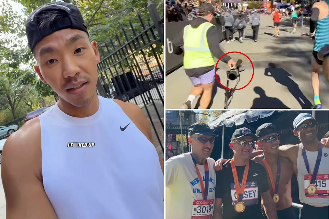 Influencer banned from NYC Marathon after his e-bike film crew interferes with race: 'I f---ked up'