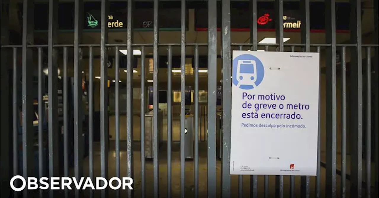 Trabalhadores do Metro de Lisboa em greve parcial na quarta-feira de manhã