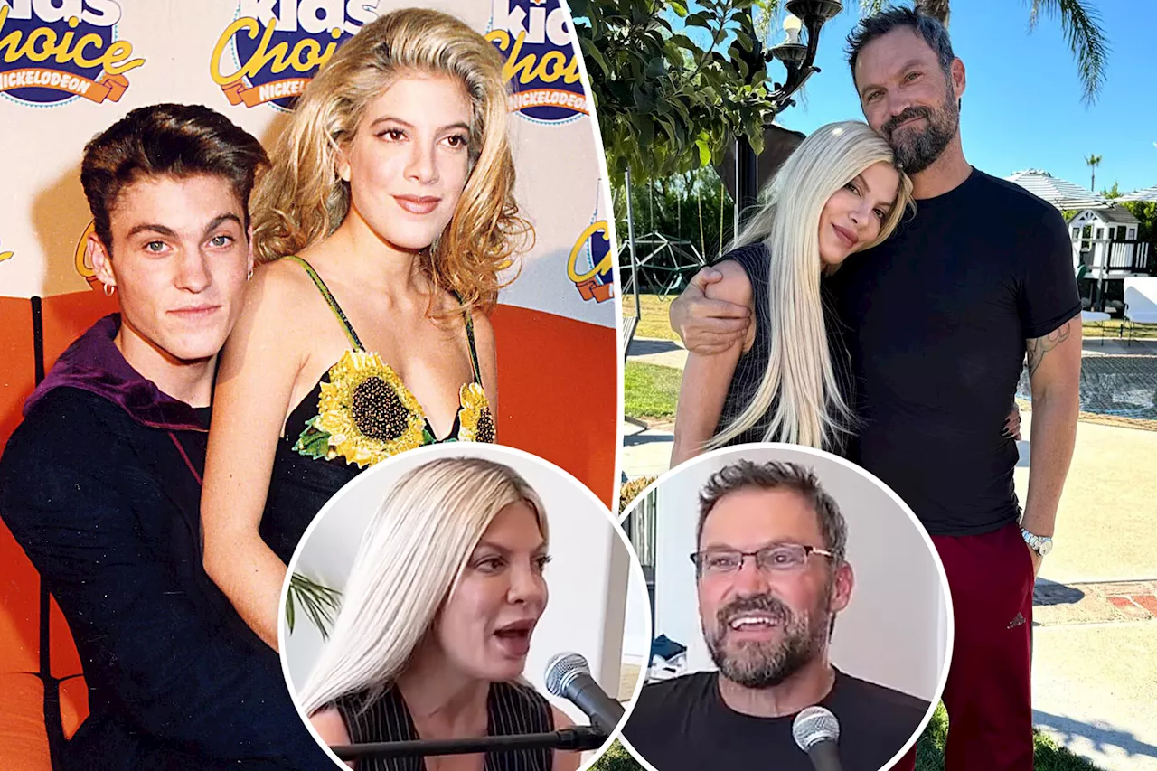 Tori Spelling details the first time she slept with '90210' co-star Brian Austin Green -- and he doesn't 'remember at all'