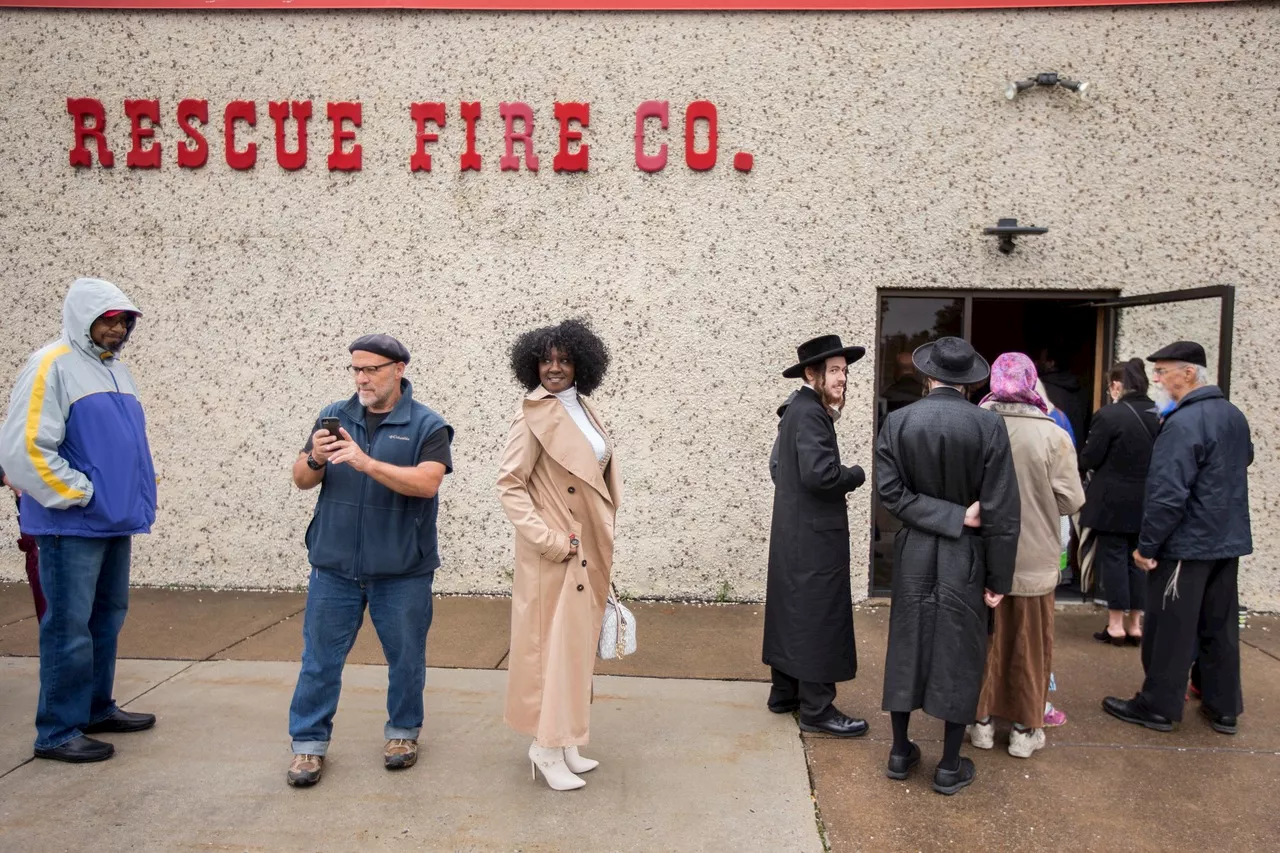 Susquehanna Township residents line up to vote after weeks of nonstop ads, texts, phone calls