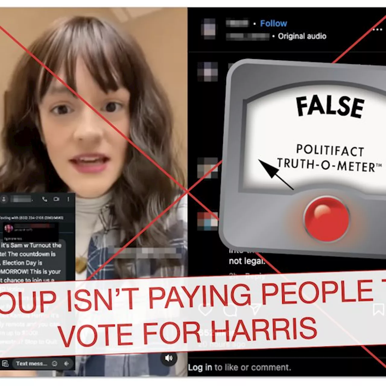 Group isn’t paying people $200 to vote for Kamala Harris