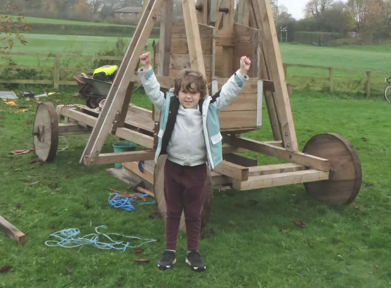 Pumpkin Success: Ellesmere’s trebuchet hits the mark