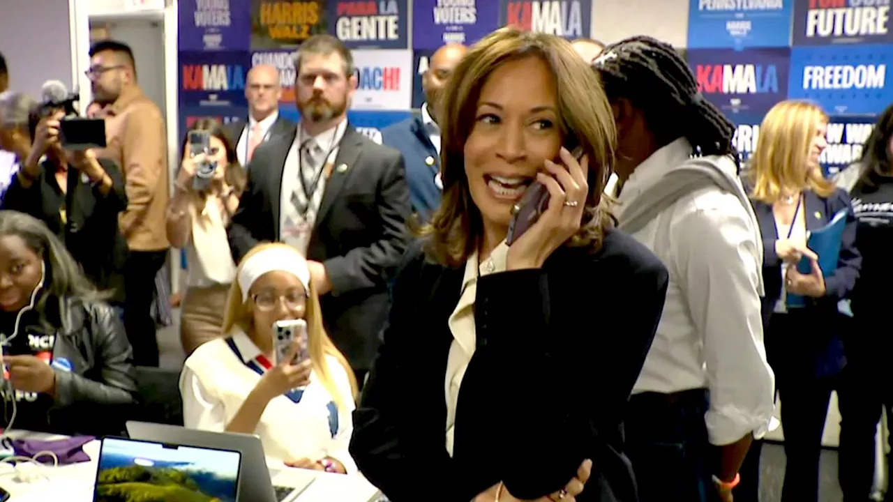 US election latest: Harris makes surprise stop in Washington as Trump reveals plans for election night