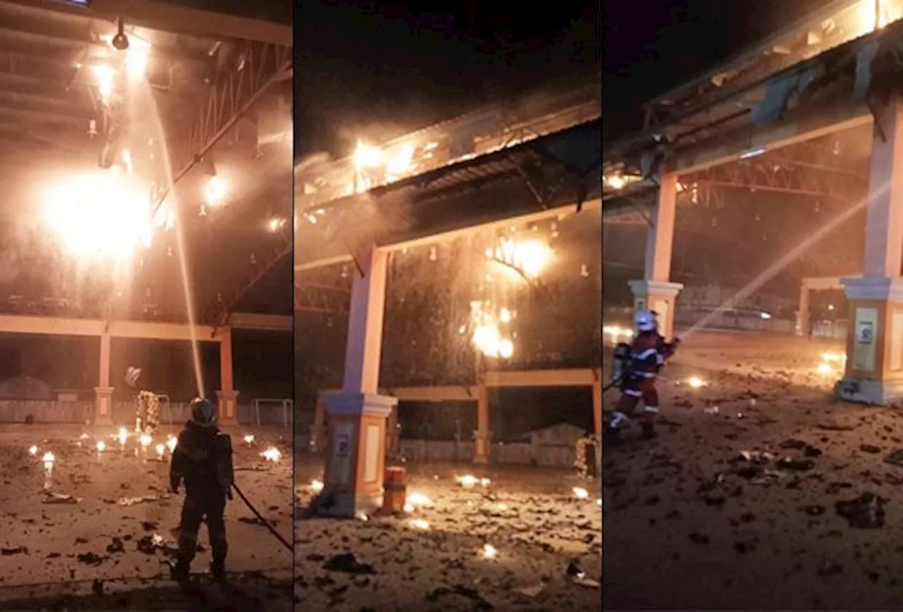 Lorry driver nabbed in Teluk Intan after unlicensed fireworks display sparks blaze