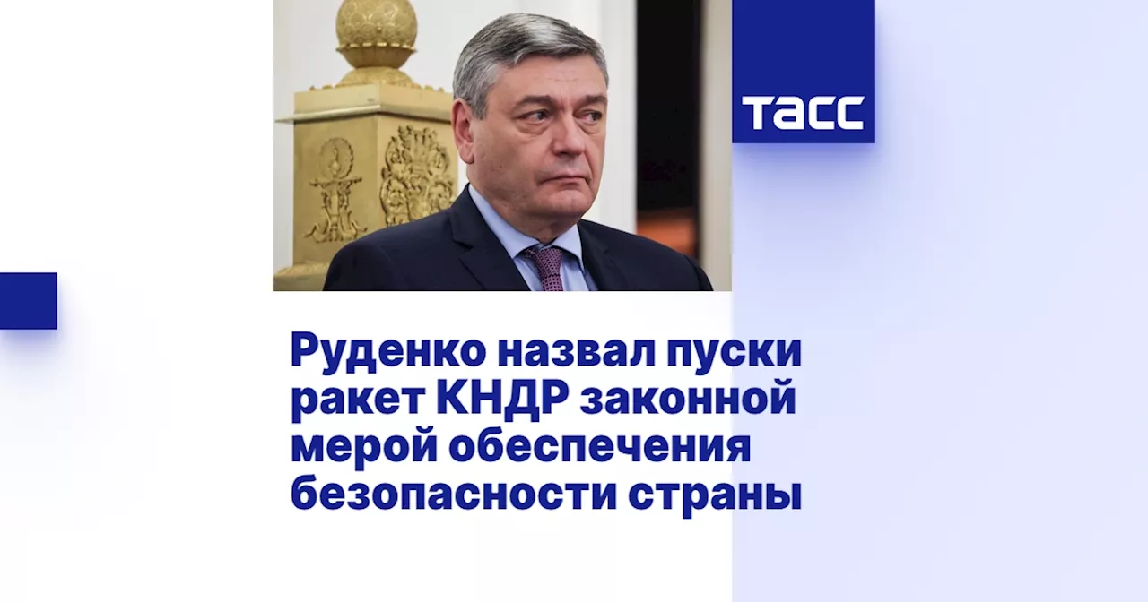 Руденко назвал пуски ракет КНДР законной мерой обеспечения безопасности страны