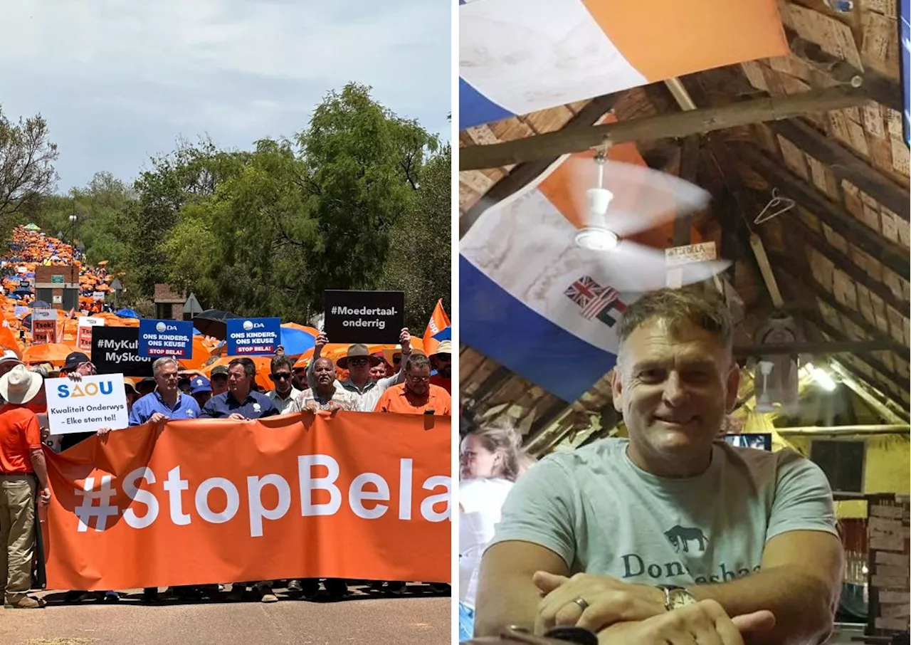 ‘Leave our language alone’: Steve Hofmeyr marches against Bela Bill