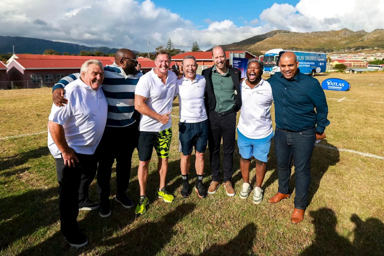 Prince William meets Springbok greats on SA visit