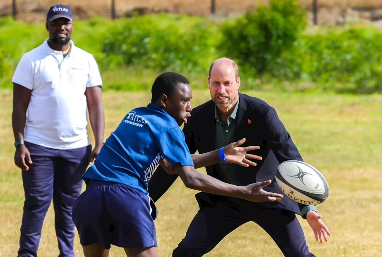 Prince William plays rugby on South Africa Earthshot Prize visit