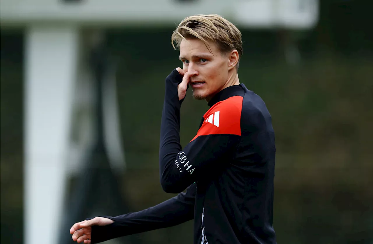 Se bildene: Ødegaard tilbake på Arsenal-trening