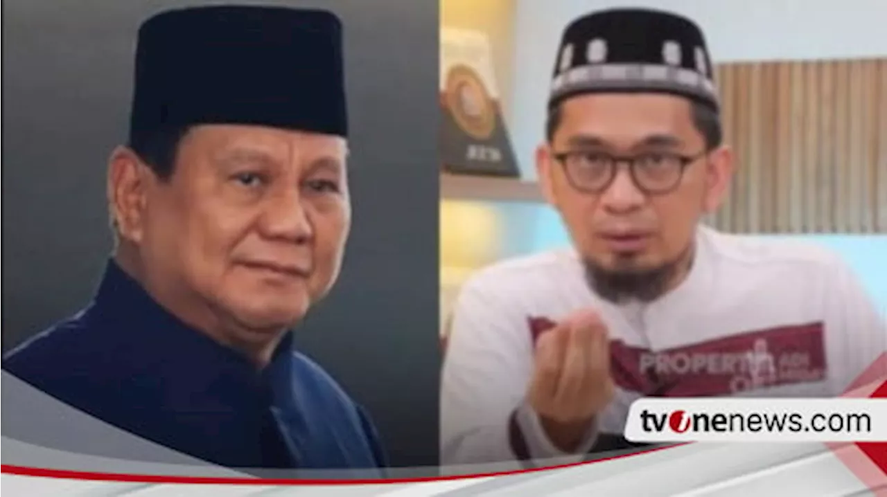 Bikin Semangat, Ini Pesan Mendalam Ustaz Adi Hidayat Kepada Presiden Prabowo Subianto dan Rakyat Indonesia